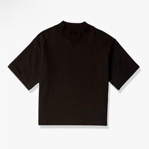 Black Mock Neck T-Shirt